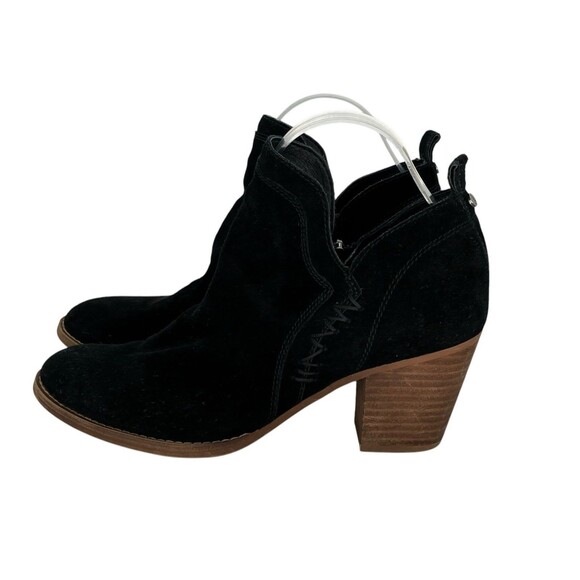 Sam Edelman Shoes Womens Size 9 Black Suede Side Zip‎ Ankle Booties Comfy - Picture 2 of 15